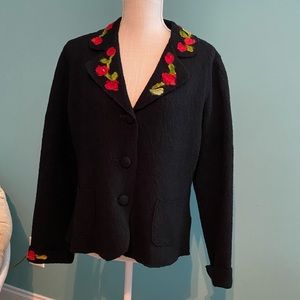 Rose lapel Wool Blazer